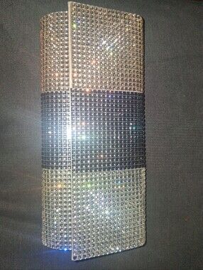 Aldo Black and Gold Rhinestone Clutch